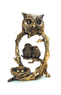 Статуэтка декоративная Совы в гнезде.