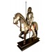 Композиция декоративная Крестоносец на коне в металлических доспехах.
