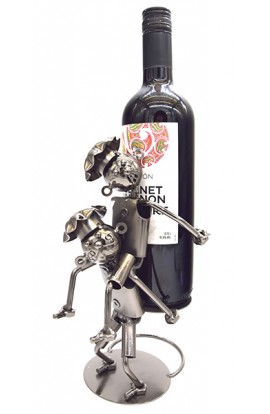 Держатель для винной бутылки из металла немецкий дизайн Поварята.