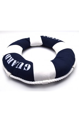 Декоративная подушка Спасательный круг синяя диаметр 40 см