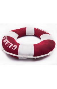 Декоративная подушка Спасательный круг красная диаметр 40 см