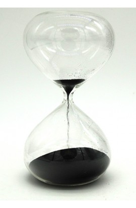 Часы песочные в виде стеклянной колбы интервал 10 минут высота 14 см.