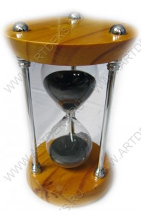 Часы песочные деревянные 15 минут высота 18 см.